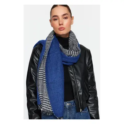 Trendyol Sax Crowbar Patterned Soft Textured Scarf