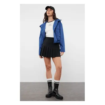 Trendyol Blue Oversize Molded Thin Jacket Coat