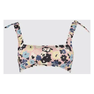 Trendyol Floral Coated Bikini Top