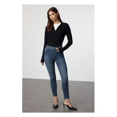 Trendyol Blue High Waist Skinny Jeans