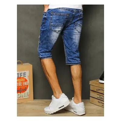 Men's denim blue shorts