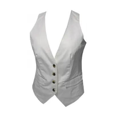 Tommy Hilfiger Vest - vtg str sateen in white