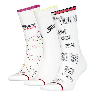 Socks - Tommy Jeans TH UNI TJ GIFTBOX 3P DISRUPTIVE White