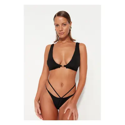 Trendyol Black Triangle Příslušenství Bikiny Top