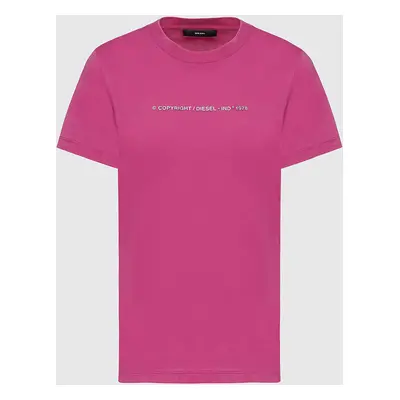 Diesel T-shirt - TSILYCOPY TSHIRT dark pink