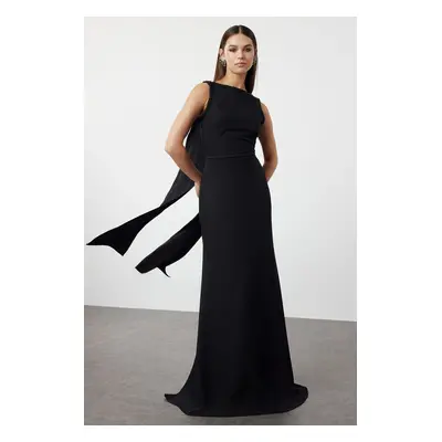 Trendyol Black Body-fitting Woven Long Elegant Evening & Graduation Dress