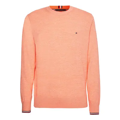 Tommy Hilfiger Sweater - TIPPED PIMA CTN MOULINE C-NK orange