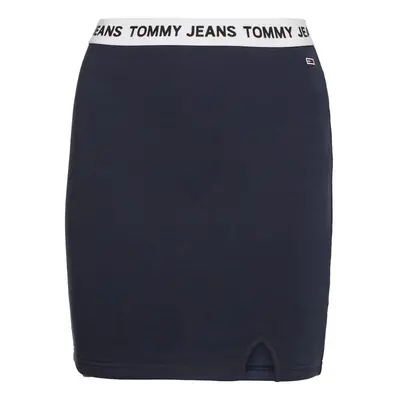 Tommy Jeans Skirt - TJW LOGO WAISTBAND HWK SKIRT blue