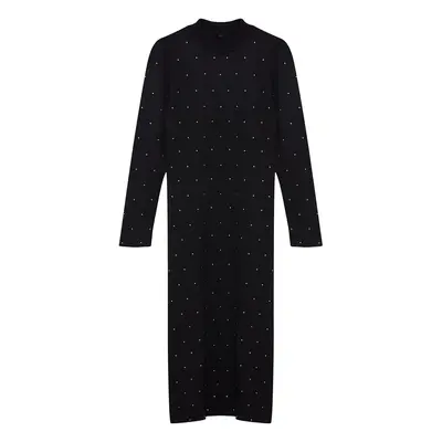 Trendyol Curve Black Stoned Crew Neck Knitwear Dress