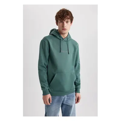 DEFACTO Regular Fit Hooded Printed Kangaroo Pocket Sweatshirt