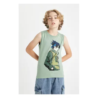 DEFACTO Boy's Crew Neck Printed Undershirt