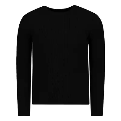 Trendyol Black Men's Fitted Cotton Slim Fit Crew Neck Basic Sweater