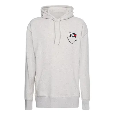 Tommy Jeans Sweatshirt - TJM SMILEY BADGE HOODIE white