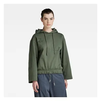 G-STAR Sweatshirt - Text print hdd loose sw wmn green