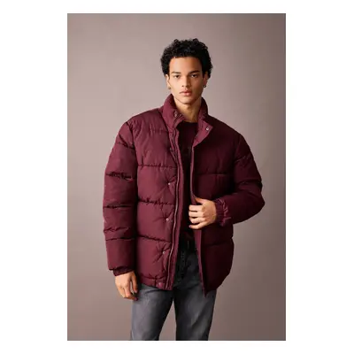 DEFACTO Stand Collar Zippered Puffer Jacket with Snap Pockets