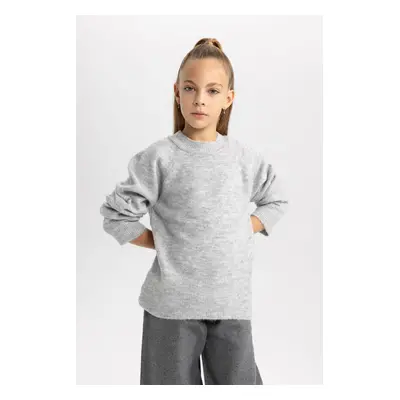 DEFACTO Girl's Crew Neck Knitwear Sweater