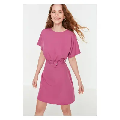 Trendyol Purple Belted Mini Woven Dress