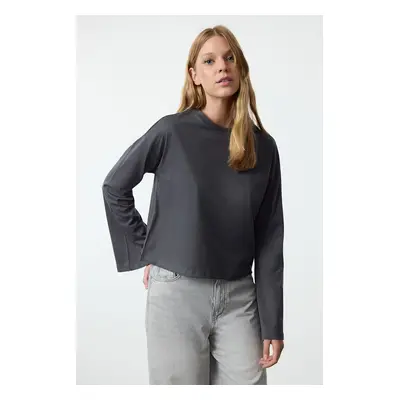 Trendyol Anthracite Knitted T-Shirt