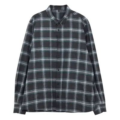 Trendyol Large Size Green Winter Plaid Checkered Lumberjack Shirt