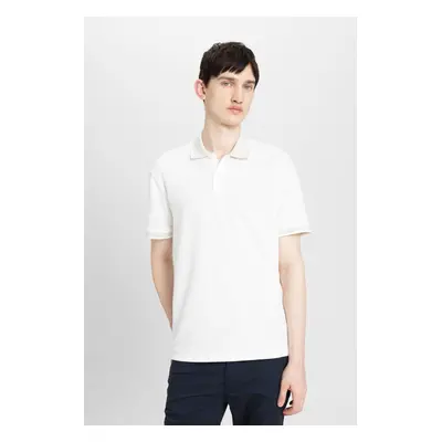 DEFACTO New Regular Fit Waffle Short Sleeve Basic Plain Polo Shirt