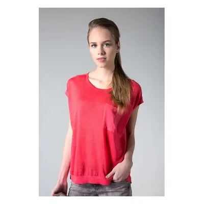 Tommy Hilfiger Sweater - PEPA FABRIC MIX SWTR SS red