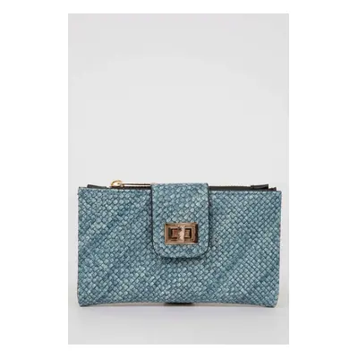 DEFACTO Women's Straw Patterned Buckle Wallet