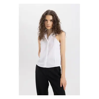 DEFACTO Fitted Poplin Sleeveless Shirt