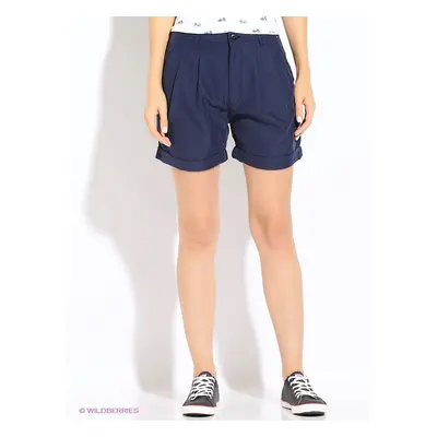 Tommy Hilfiger Shorts - High waist pleated short LART dark blue