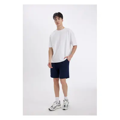 DEFACTO Slim Fit Slim Cut Waffle Basic Plain Shorts