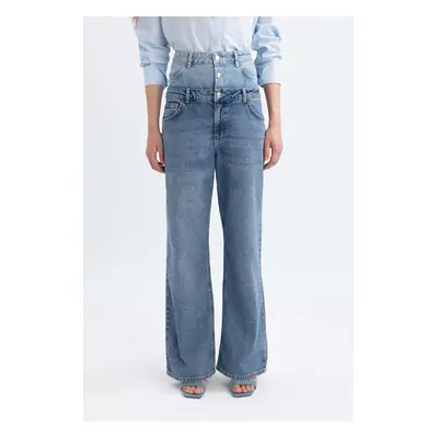 DEFACTO 90's Wide Leg High Waist Wide Leg Long Jeans