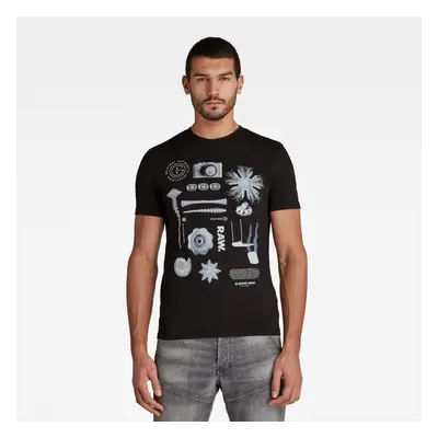 G-STAR T-shirt - Object raw. slim r t s\s black