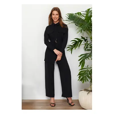 Trendyol Black Woven Two Piece Set