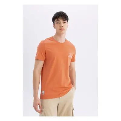 DEFACTO Slim Fit Slim Cut Crew Neck Printed Short Sleeve T-Shirt