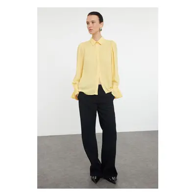 Trendyol Yellow Spanish Sleeve Woven Shirt