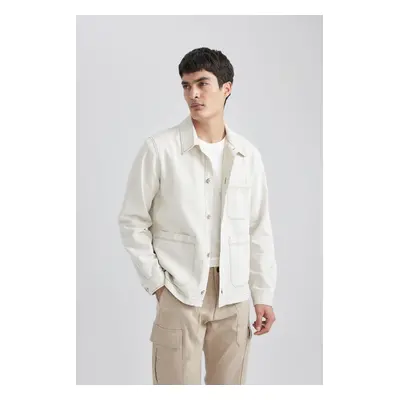 DEFACTO Regular Fit Polo Neck Shirt Jacket