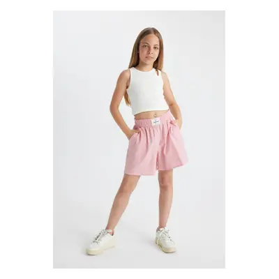 DEFACTO Girls Cotton Striped Shorts