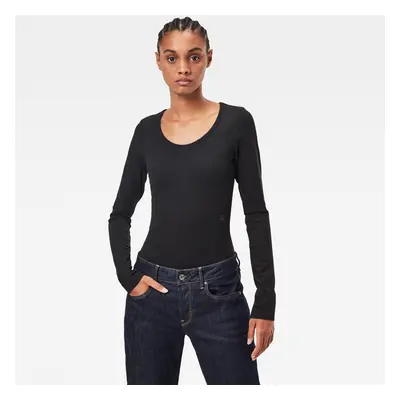 G-STAR Bodysuit - Rib body r slim r wmn l\s black