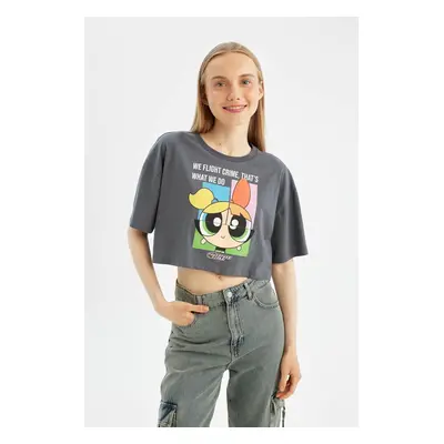 DEFACTO Cool Powerpuff Girls Oversize Fit Crew Neck Short Sleeve T-Shirt