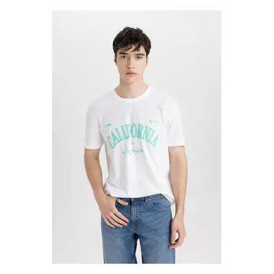 DEFACTO Regular Fit Crew Neck Printed Short Sleeve T-Shirt