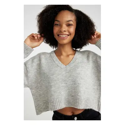 DEFACTO Regular Fit V-Neck Sweater