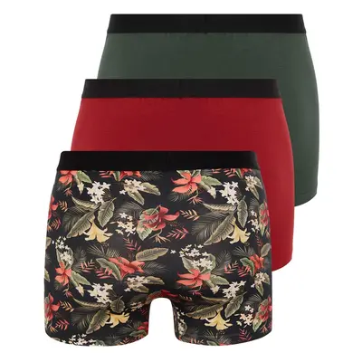 Trendyol 3-Pack Patterned/Plain Cotton Boxer