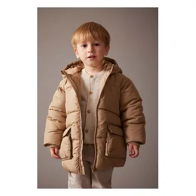 DEFACTO Baby Boy Hooded Fleece Lined Puffer Jacket