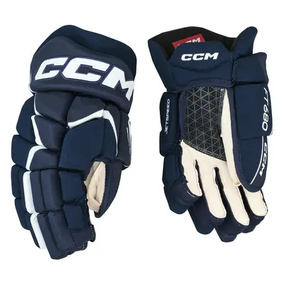 Hokejové rukavice CCM JetSpeed FT680 Navy/White Junior palců