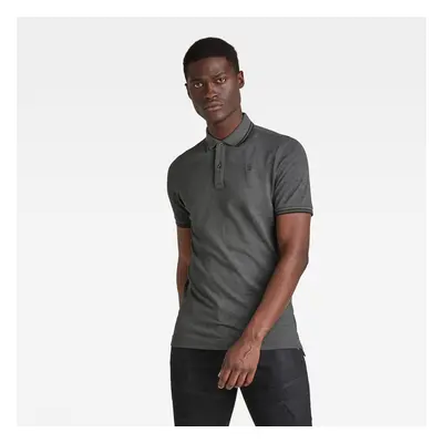 Polo Shirt - G-star RAW Dunda Slim Stripe Polo Shirt S\s Green