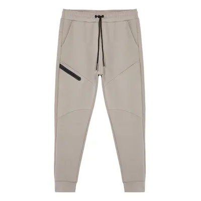 Trendyol Dark Beige Regular/Normal Cut Stitched Pocket Detailed Sportswear Sweatpants