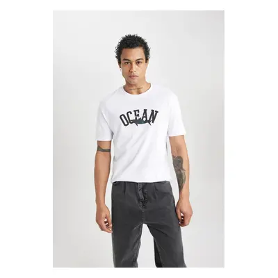 DEFACTO Regular Fit Crew Neck Printed Short Sleeve T-Shirt