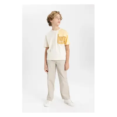 DEFACTO Boy's Loose Fit Standard Leg Gabardine Trousers