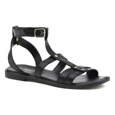 Polaris 319132.z 2Fx Black Woman Flat Sandals