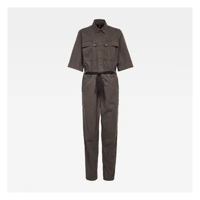 G-STAR Jumpsuit - Army straight jumpsuit wmn 1\2 slv brown