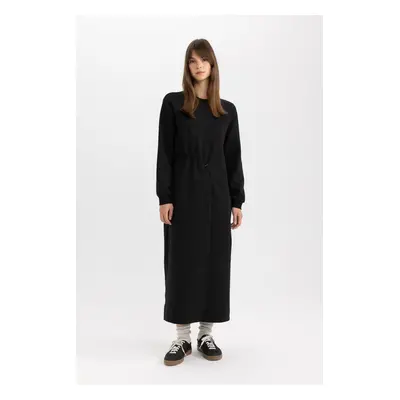 DEFACTO Regular Fit Long Sleeve Premium Maxi Dress